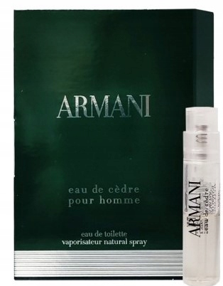 Armani Eau De Cedre Pour Homme Edt 1,2ml  x 3  = 3,6 ml