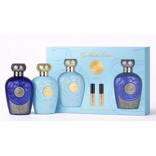 ZESTAW LATTAFA OPULENT DUBAI 100ML BLUE OUD ELIXIR 100ML 2x 4ML