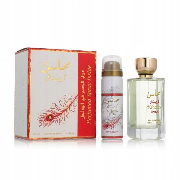 Lattafa Mahasin Crystal RED 100 ml EDP + DEZODORANT 50ML - obrazek 3
