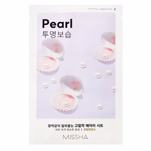 Missha - Airy Fit Sheet Mask - Pearl - Rozjaśniająca Maska w Płachcie, 19g