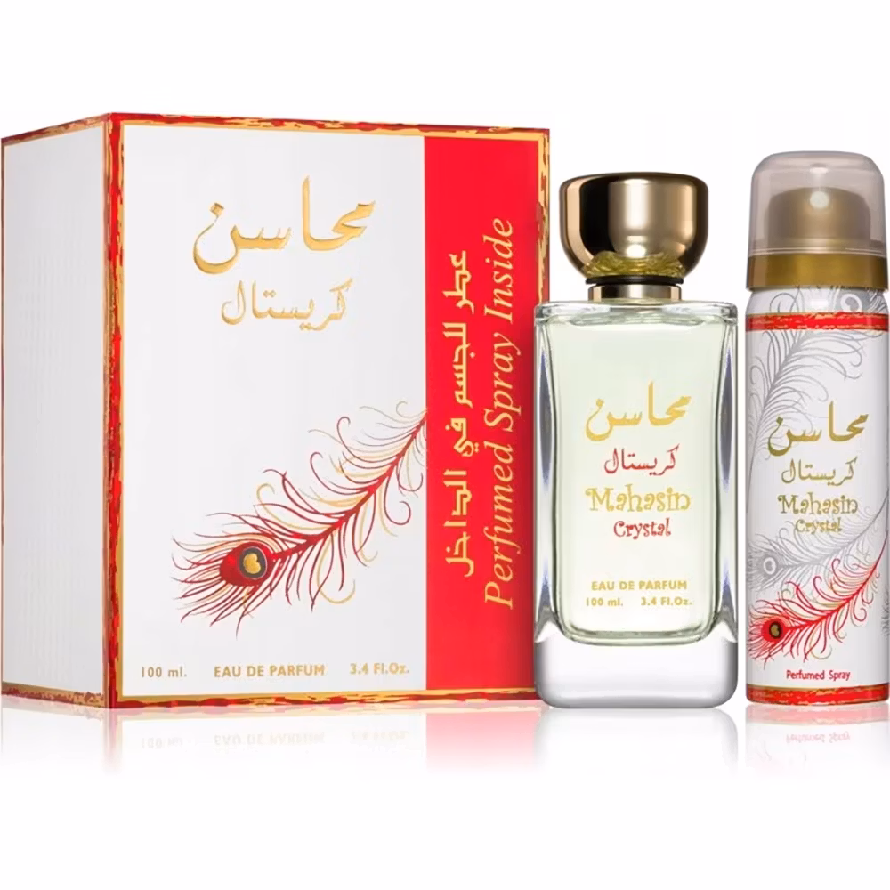 Lattafa Mahasin Crystal RED 100 ml EDP + DEZODORANT 50ML