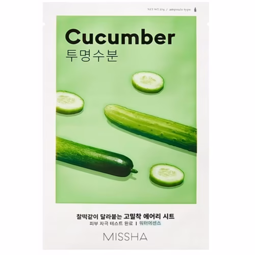 Maseczka do twarzy nawilżająca Missha – Airy Fit Sheet Mask – Cucumber, 19g